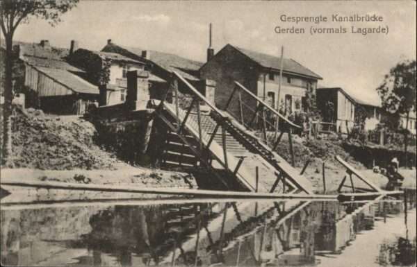 Lagarde Gesprengte Kanalbrücke