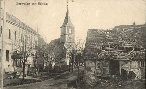 Berviller-en-Moselle Berweiler Schule Kirche