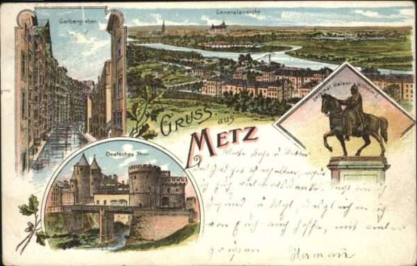 Metz  57 Moselle Metz Gerbergraben Kaiser Wilhelm Denkma