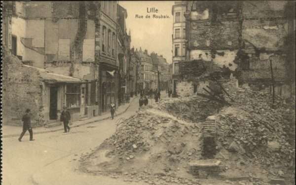 Lille Nord Lille Rue Roubaix Zerstört