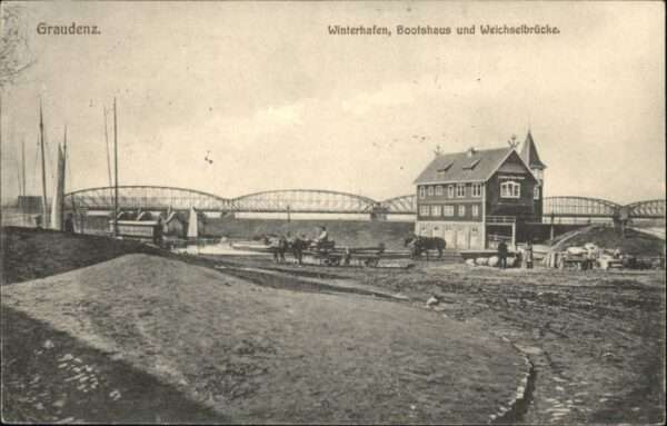 Graudenz Westpreussen Graudenz Winterhafen Bootshaus Weichsel