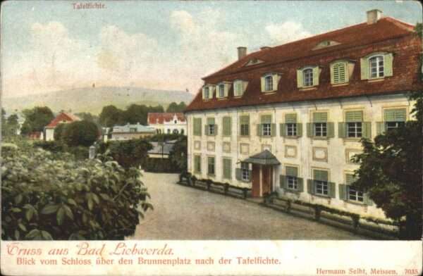 Bad Liebwerda Schloss Brunnenplatz Tafelfichte