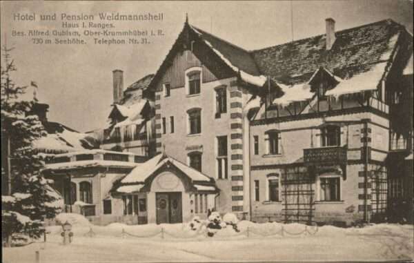 Ober-Krummhuebel iesengebirge Hotel Pension Weidmannshei