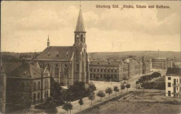 Oderberg Bohumin Czechia Oderberg  Bahnhof Kirche Schule Rathaus