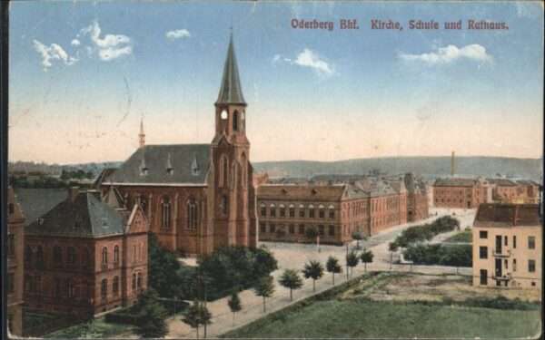 Oderberg Bohumin Czechia Oderberg  Bahnhof Kirche Schule Rathaus