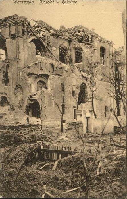 Warszawa Warschau Kosciot Rokitnie Zerstörung