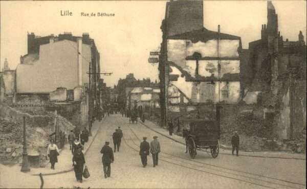 Lille Nord Lille Rue Bethune Zerstörung