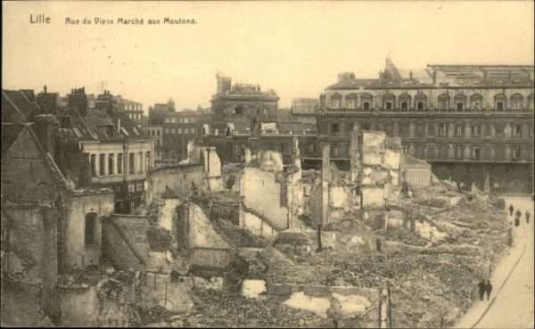 Lille Nord Lille Rue Vieux Marche Moutons Zerstöru