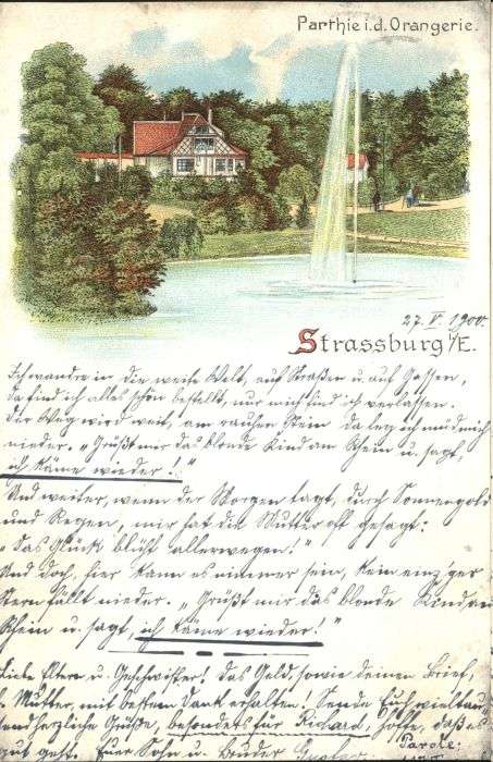Strasbourg Alsace Strassburg_Elsass Orangerie