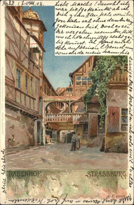 Strasbourg Alsace Strassburg_Elsass Rabenhof Künstler F.