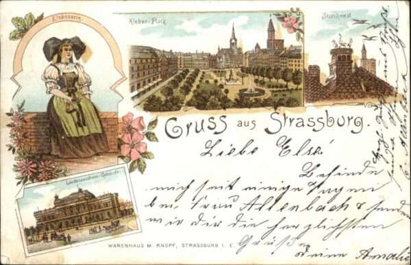 Strasbourg Alsace Strassburg_Elsass Elsässerin Tracht Kle