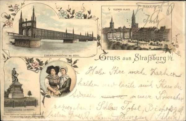 Strasbourg Alsace Strassburg_Elsass Eisenbahnbrücke Klebe