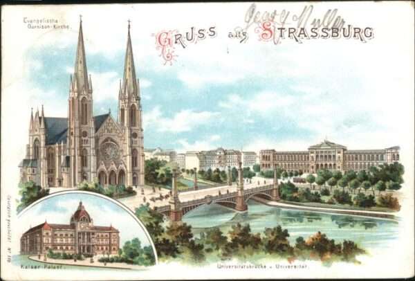 Strasbourg Alsace Strassburg_Elsass Garnisonkirche Kaiser