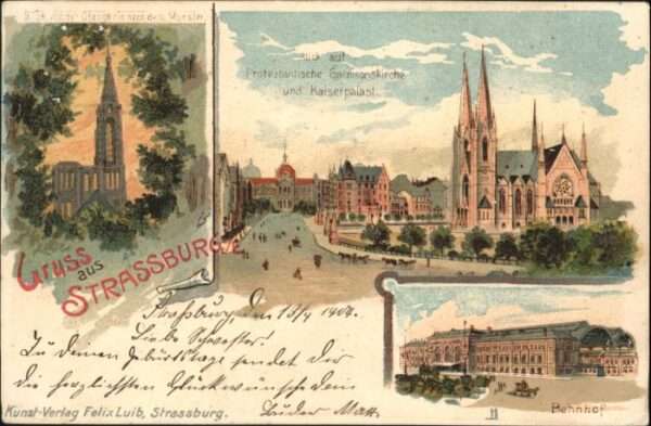 Strasbourg Alsace Strassburg_Elsass Garnisonkirche Kaiser