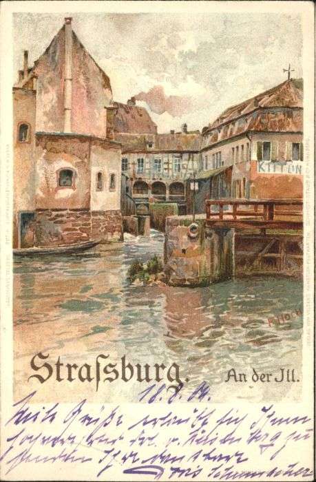 Strasbourg Alsace Strassburg_Elsass Ill Künstler F. Hoch