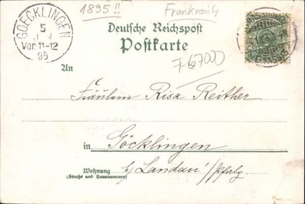 Strasbourg Alsace Strassburg_Elsass Storch Litho – Bild 2