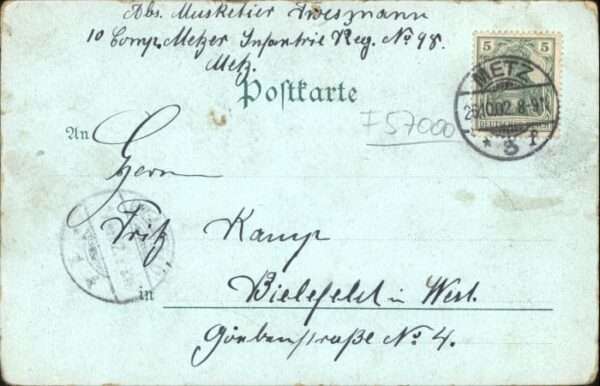 Metz  57 Moselle Metz 1. Garde Regiment  Litho Schlucht – Bild 2