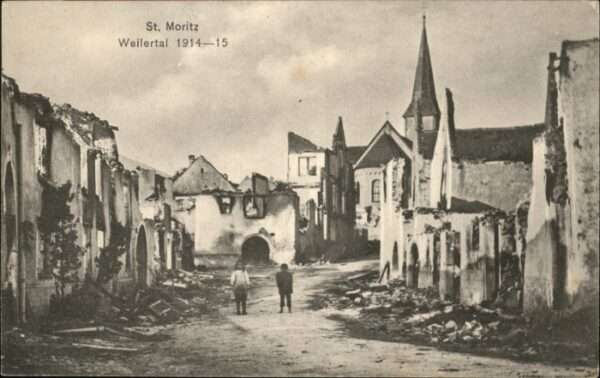 St Moritz GR Sankt-Moritz Weilertal Zerstörung