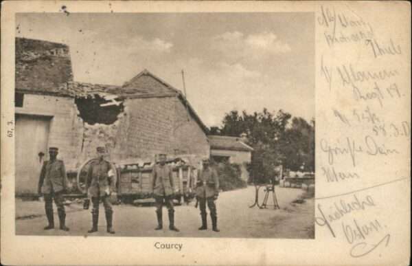 Courcy Marne Soldaten Zerstörung