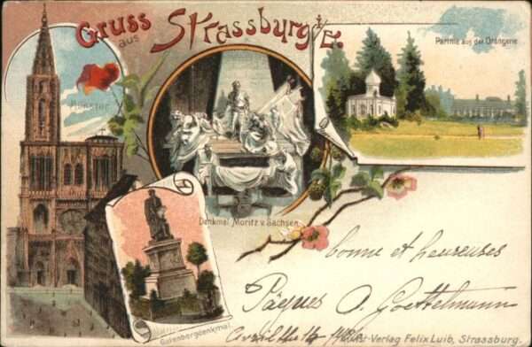 Strasbourg Alsace Strassburg_Elsass Münster Gutenbergdenk