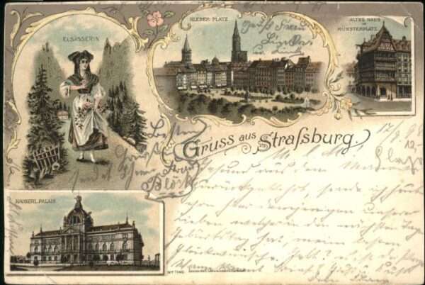 Strasbourg Alsace Strassburg_Elsass Tracht Kleberplatz Al