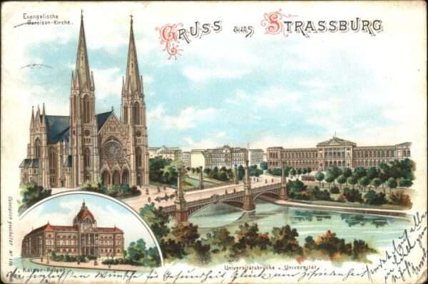 Strasbourg Alsace Strassburg_Elsass Garnisonkirche Kaiser
