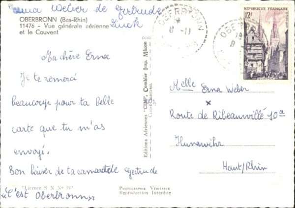 Oberbronn Bas Rhin Elsass Oberbronn Fliegeraufnahme Couvent – Bild 2