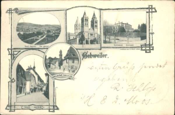 Gebweiler Elsass Rathaus Hotel de Ville Gymnasium