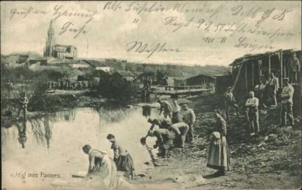 Pannes Meurthe-et-Moselle Pannes Waschplatz Soldaten