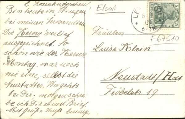 Wingen Wissembourg Heimtal Gastwirtschaft M. Ehrstein – Bild 2