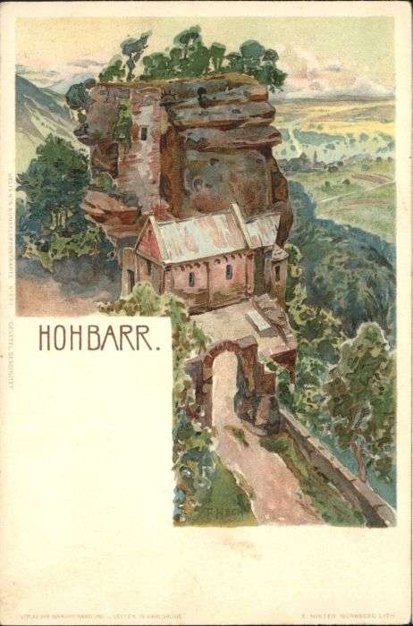 Hohbarr Burg Künstler F. Hoch