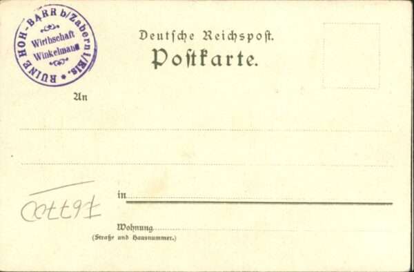 Hohbarr Burg Künstler F. Hoch – Bild 2