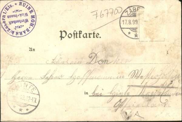 Hohbarr Burg bei Zabern Litho – Bild 2