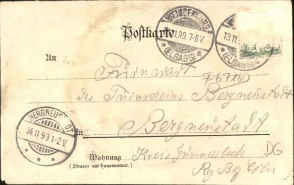 Weissenburg Elsass Schloss Geisberg Tracht Denkmal Grenadi – Bild 2