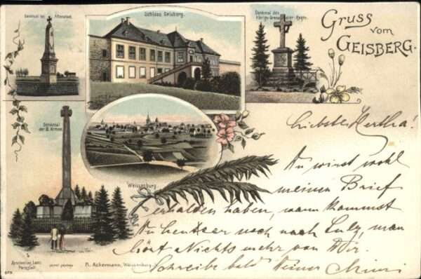 Weissenburg Elsass Geisberg Denkmal Altenstadt Schloss III