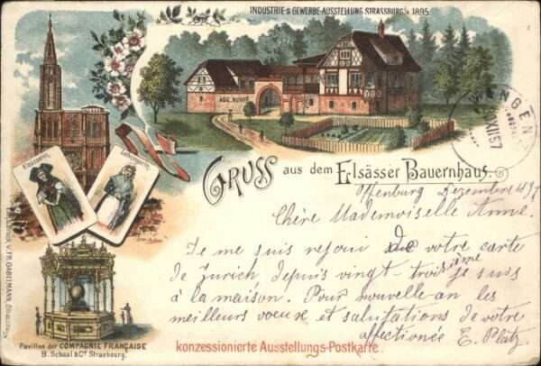Strasbourg Alsace Strassburg_Elsass Tracht Industrieausst