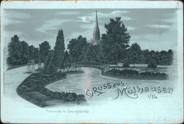 Muehlhausen Elsass Mülhausen_Elsass Promenade Genovefakirc