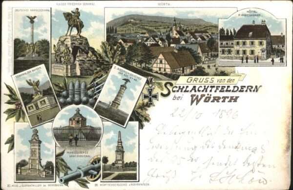 Woerth Elsass chlachtfeld Denkmal Infanterie Regiment