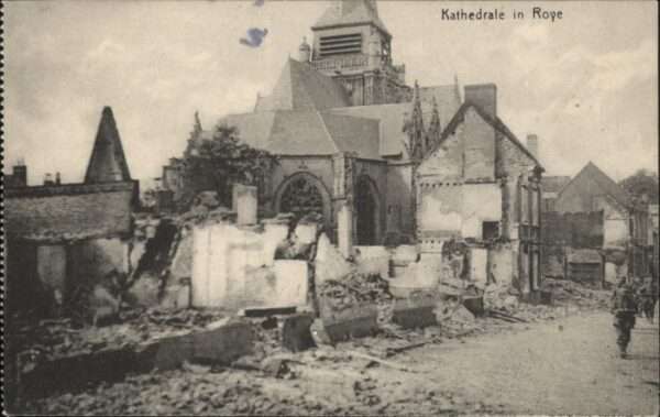 Roye Somme Roye Kathedrale Zerstörung