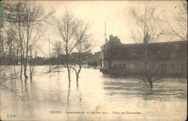 Troyes Inondation Place Charmilles Hochwasser