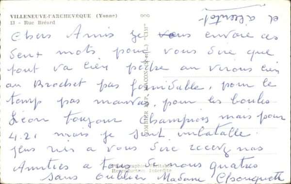 Villeneuve-l Archeveque Yonne Rue Breard – Bild 2