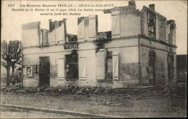 Heiltz-le-Maurupt Bataille Marne Mairie Zerstörung
