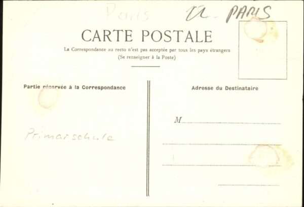 Paris [handschriftlich] Hotel Comte Montresor – Bild 2