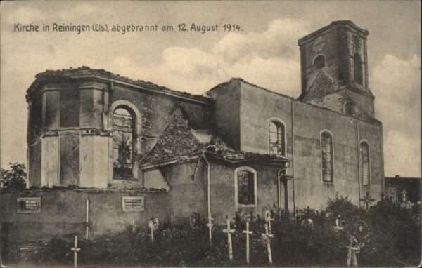 Reiningen Elsass Kirche Zerstörung