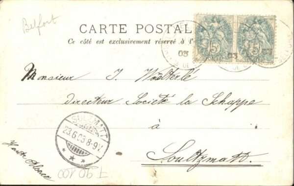 Belfort Alsace Belfort [handschriftlich] Monastere de – Bild 2