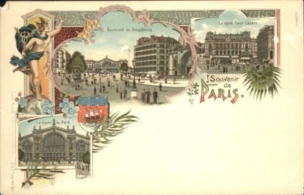 Paris Boulevard Strasbourg Wappen Gare Bahnho