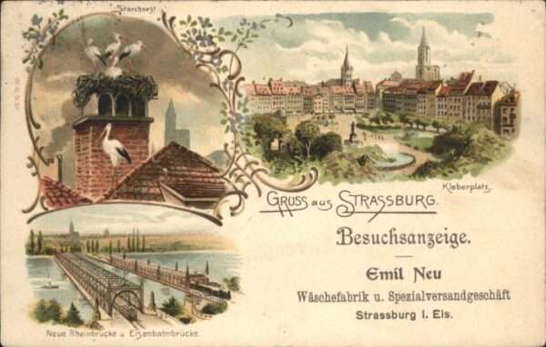 Strasbourg Alsace Strassburg_Elsass Storchnest Rheinbrück