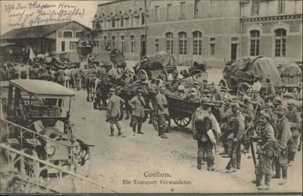 Conflans-en-Jarnisy Transport Verwundeter Soldaten