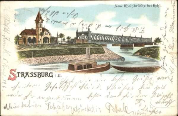 Strasbourg Alsace Strassburg_Elsass Rheinbrücke