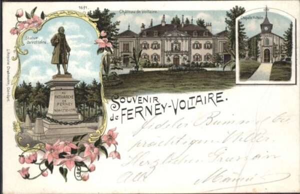 Ferney-Voltaire Statue Chateau Chapelle